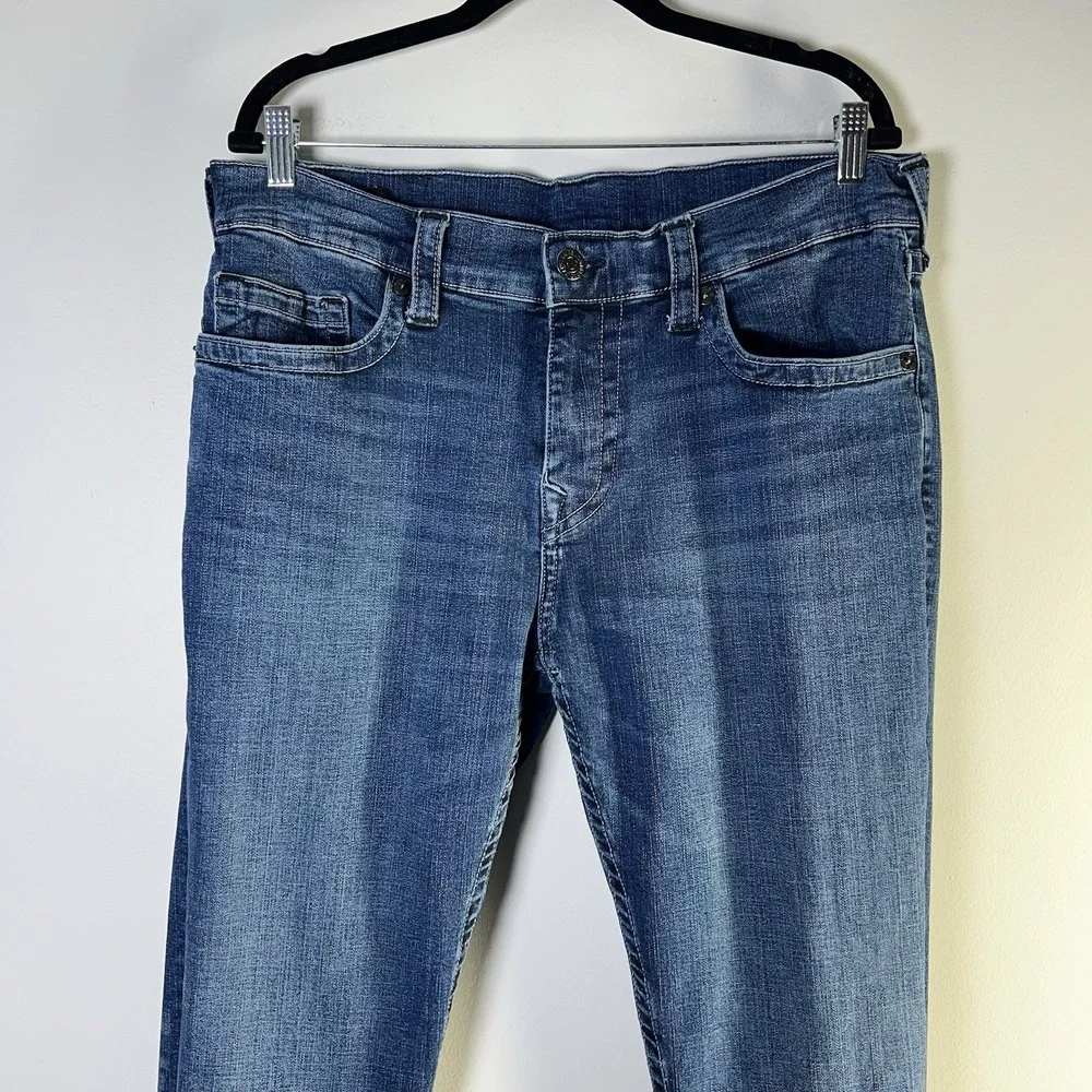 True Religion‎ Mens Sz 34 (36x33) Rocco Denim Jeans Relaxed Skinny Biker Casual